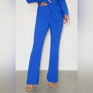 Dynamite Helena Flared Hi Waist Sapphire Blue Pants Size 4 NWT Brand New
